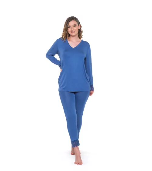 Dámske pyžamo NANCY BLUE|Dámske pyžamo NANCY MAUVE